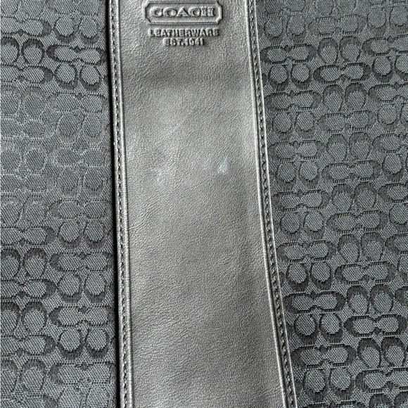 Gentler used Coach Signature makeup/laptop pouch tote clutch bag - Picture 3 of 8